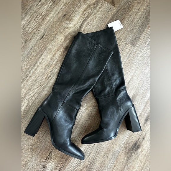 Mango Mer Leather Knee High Boots Size 9.5(40) NEW - Picture 10 of 14